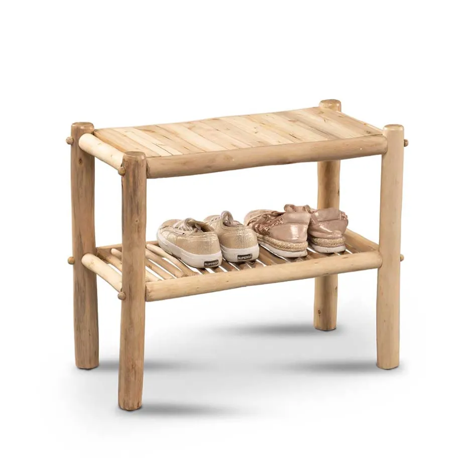 Massivholzregale|Schuhregale*Pharao24 Holzregal Sillaro