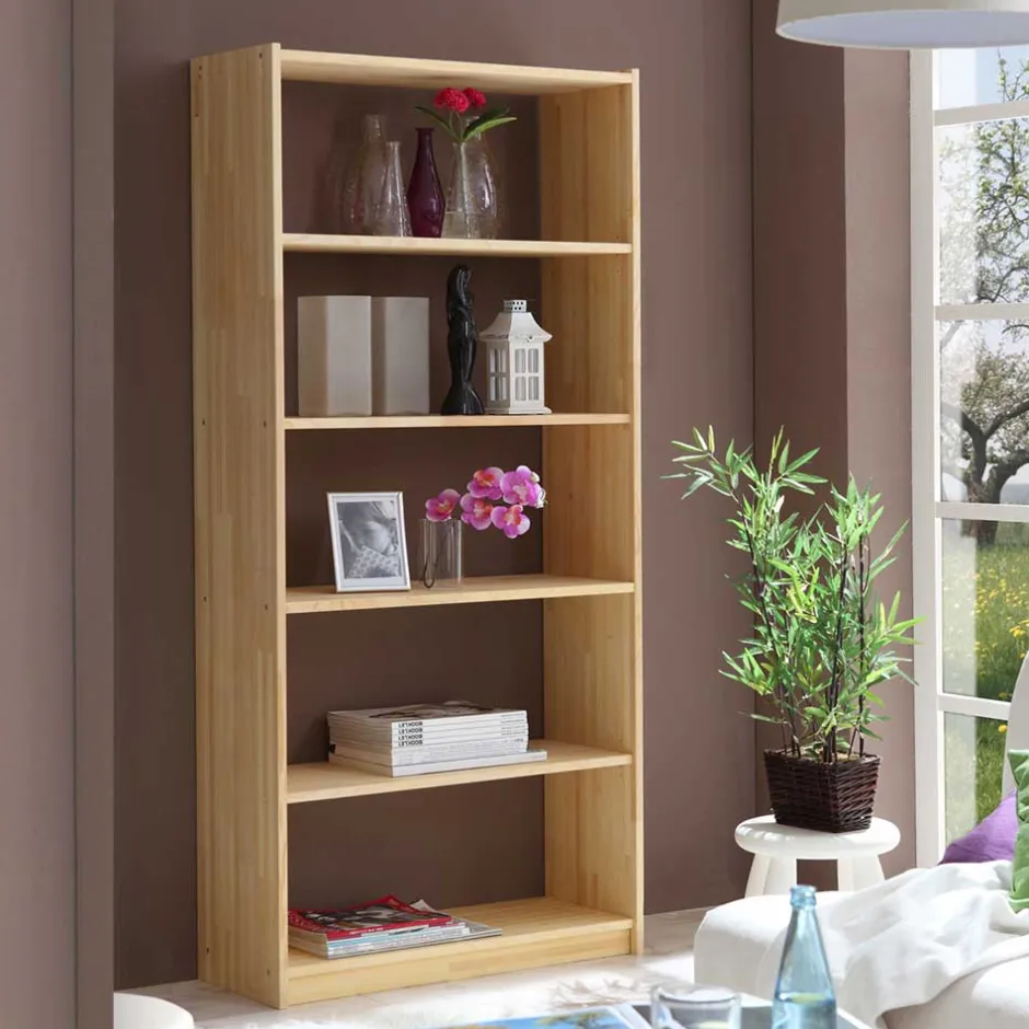 Wohnzimmerregale|Massivholzregale*Pharao24 Holzregal Stem