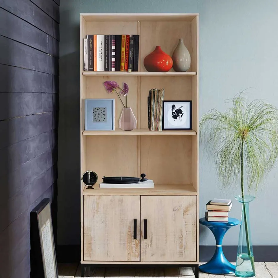 Wohnzimmerregale|Massivholzregale*Pharao24 Holzregal Vlatana