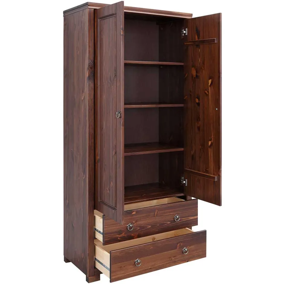 Massivholzmöbel|Wäscheschrank*Pharao24 Holzschrank Maseria