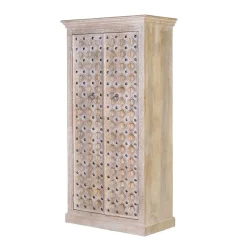 Vitrinenschrank*Pharao24 Holzschrank massiv Emra