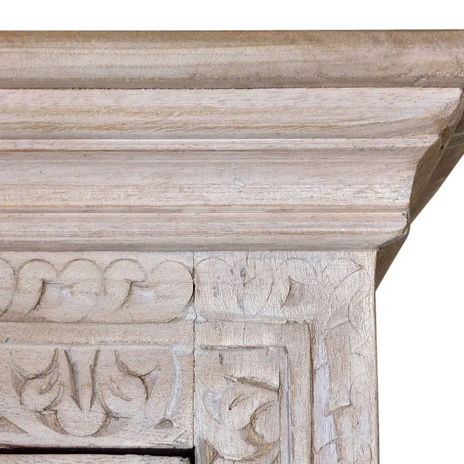 Vitrinenschrank*Pharao24 Holzschrank massiv Emra