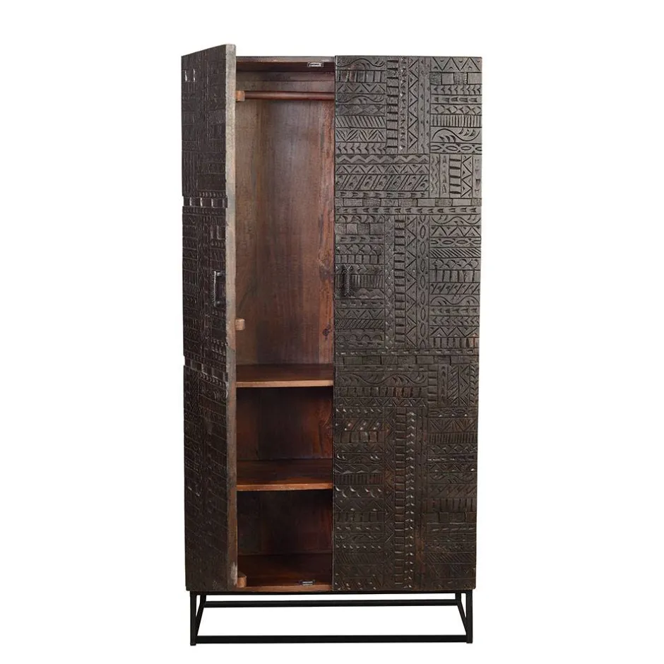 Pharao24 Holzschrank massiv Galicia> Massivholzmöbel|Wäscheschrank