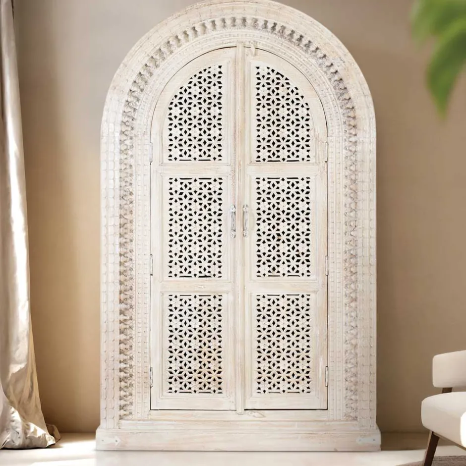 Massivholzmöbel|Dielenschränke*Pharao24 Holzschrank massiv Makan