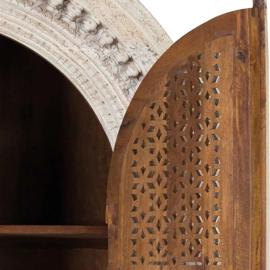 Massivholzmöbel|Dielenschränke*Pharao24 Holzschrank massiv Makan