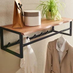 Pharao24 Industrial Hängegarderobe Genver> Wandgarderoben|Massivholz Garderoben