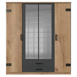 Drehtürenschränke*Pharao24 Industriestil Kleiderschrank Melcian