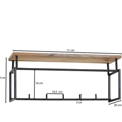 Pharao24 Industriestil Wandgarderobe Liron><noscript><img width=