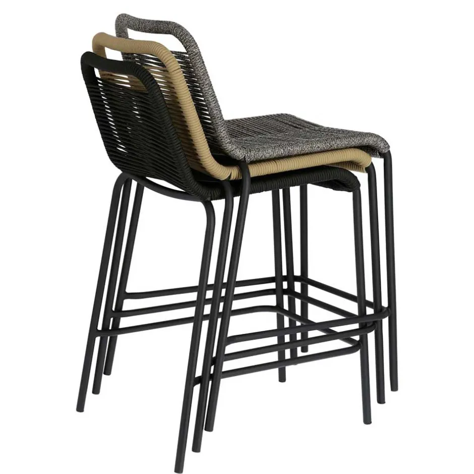 Sitzhocker*Pharao24 Küchenhocker schwarz Zimonetta