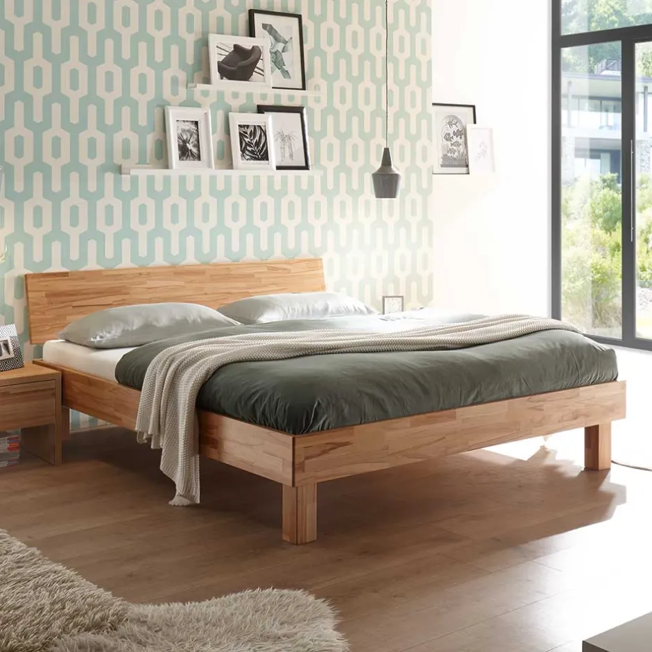 Einzelbetten|Doppelbetten*Pharao24 Kernbuche Bett Piranalcus