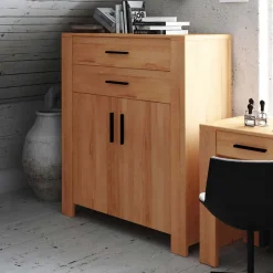 Pharao24 Kernbuche Highboard Lasmus> Massivholzmöbel|Küchenkommode