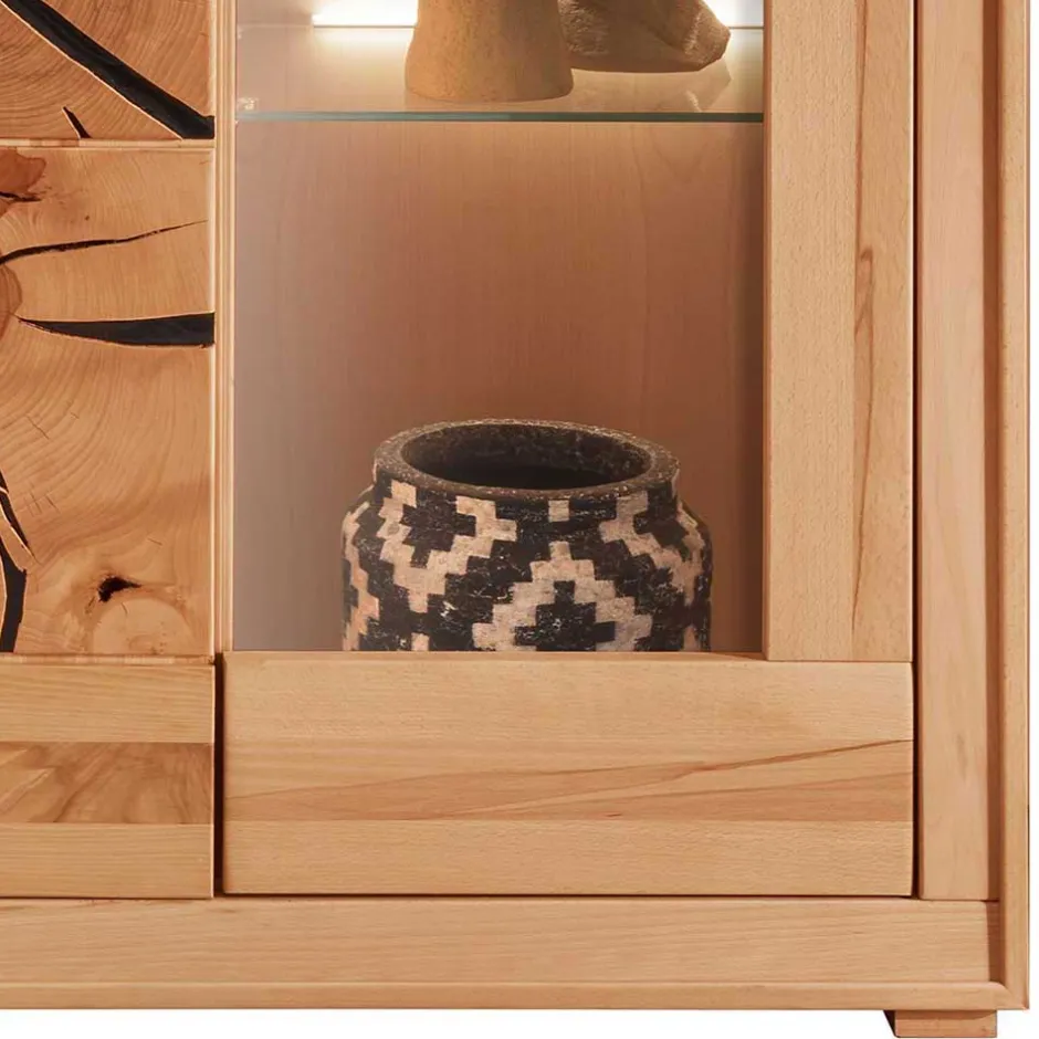 Wohnzimmerschrank|Wohnwand 300 Cm*Pharao24 Kernbuche TV Wohnwand Olmedo