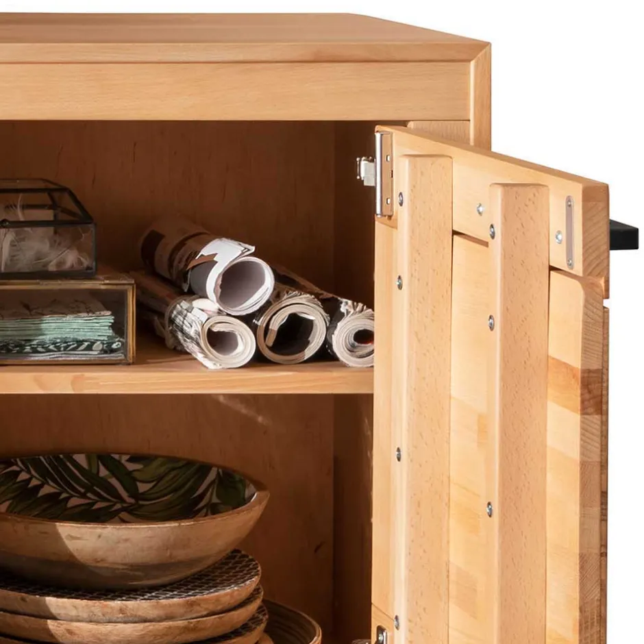 Wohnzimmerschrank|Wohnwand 300 Cm*Pharao24 Kernbuche TV Wohnwand Olmedo