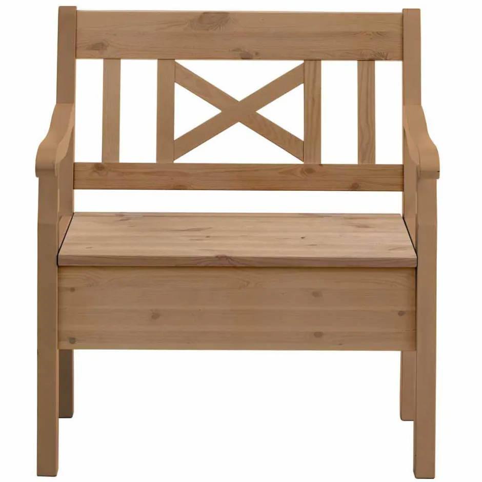 Pharao24 Kiefer Truhenbank Devan> Garderobenbänke|Holzbänke