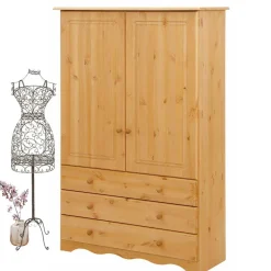 Wäscheschrank*Pharao24 Kiefernschrank Genuria