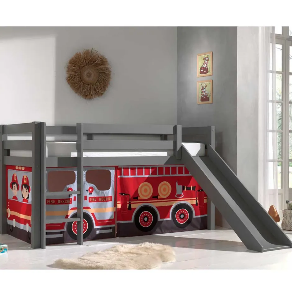 Kinderhochbetten|Kinderbetten*Pharao24 Kinder Halbhochbett Vulino