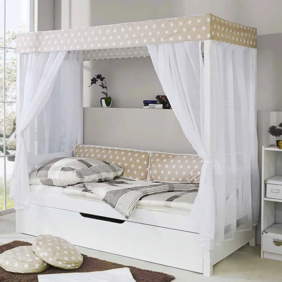 Funktionsbetten|Ausziehbetten*Pharao24 Kinder Himmelbett Anguro