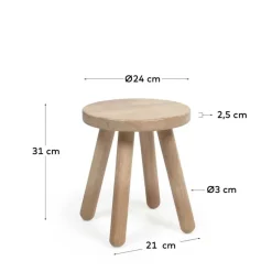 Hocker*Pharao24 Kinder Holzhocker Lianza