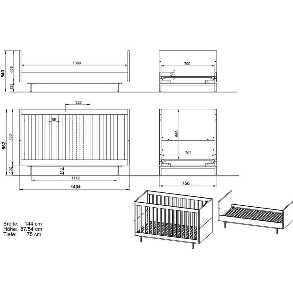Pharao24 Kinderbettchen Calla>Kinder Kinderbetten