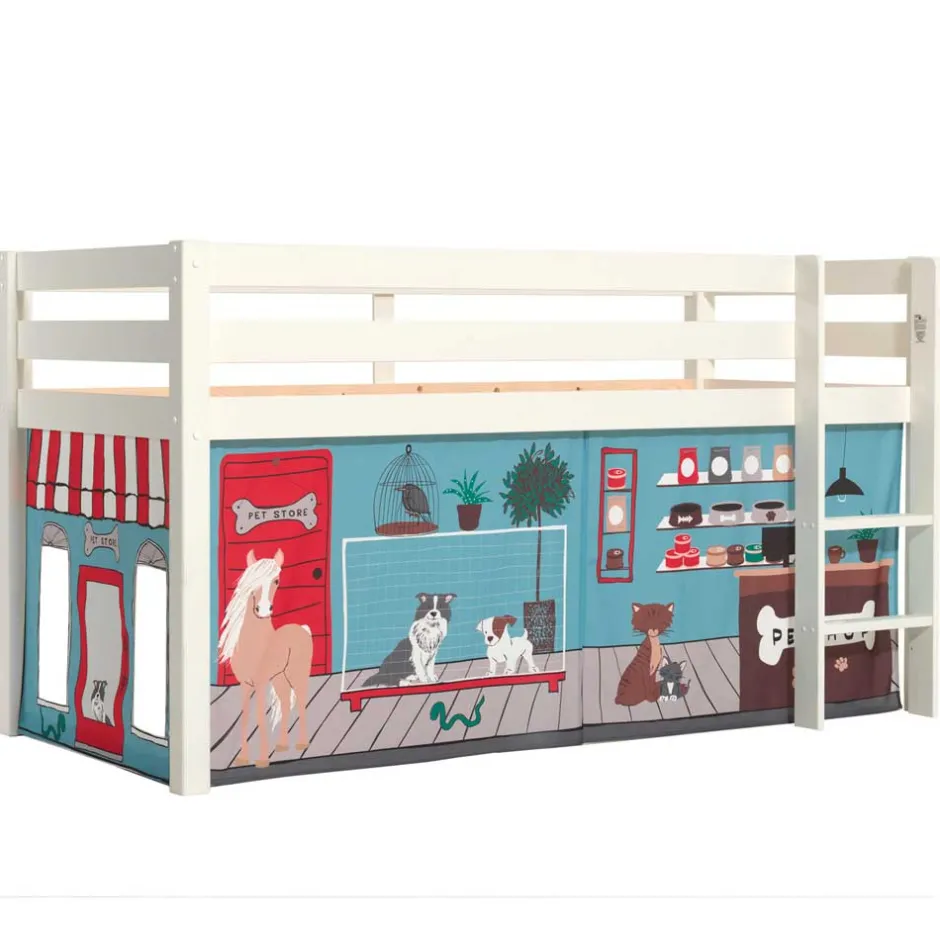 Kinderhochbetten|Kinderbetten*Pharao24 Kinderzimmer Halbhochbett Mint