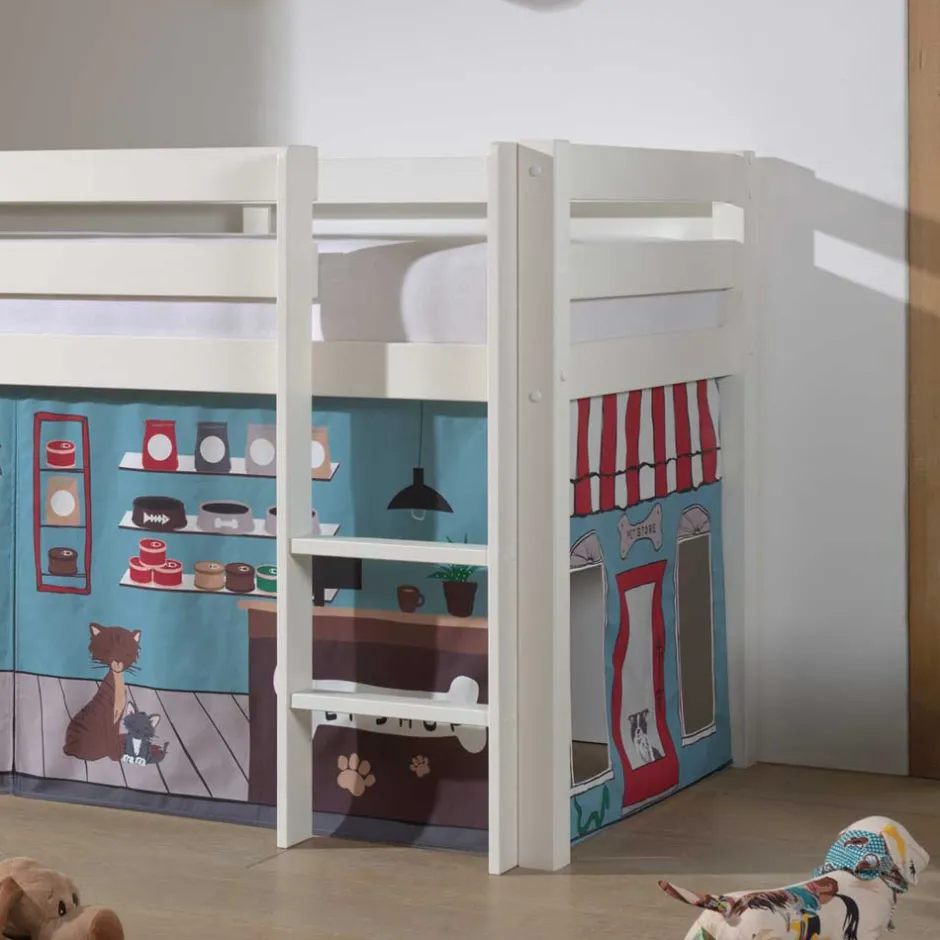 Kinderhochbetten|Kinderbetten*Pharao24 Kinderzimmer Halbhochbett Mint