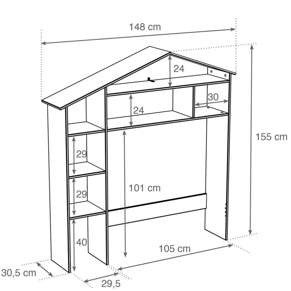 Pharao24 Kinderzimmer Regal Ruthian>Kinder Raumteiler|Kinderzimmerregale