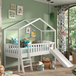 Kinderbetten|Kinderhochbetten*Pharao24 Kinderzimmerbett in Hausform Levirenas