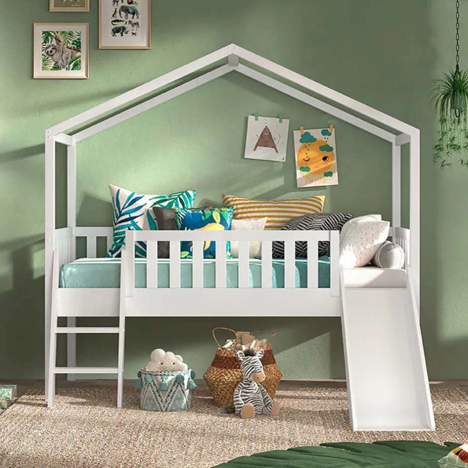 Kinderbetten|Kinderhochbetten*Pharao24 Kinderzimmerbett in Hausform Levirenas