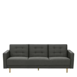 Polstermöbel|3 Sitzer Sofa*Pharao24 Klappcouch Anthrazit Loytima