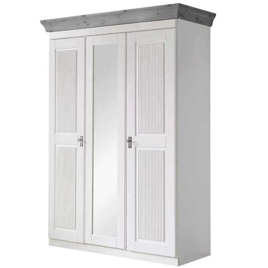 Pharao24 Kleiderschrank Benfitas> Drehtürenschränke|Massivholz Kleiderschränke