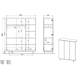 Pharao24 Kleiderschrank Calla><noscript><img width=