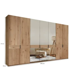 Drehtürenschränke*Pharao24 Kleiderschrank Eiche Bianco Tascan