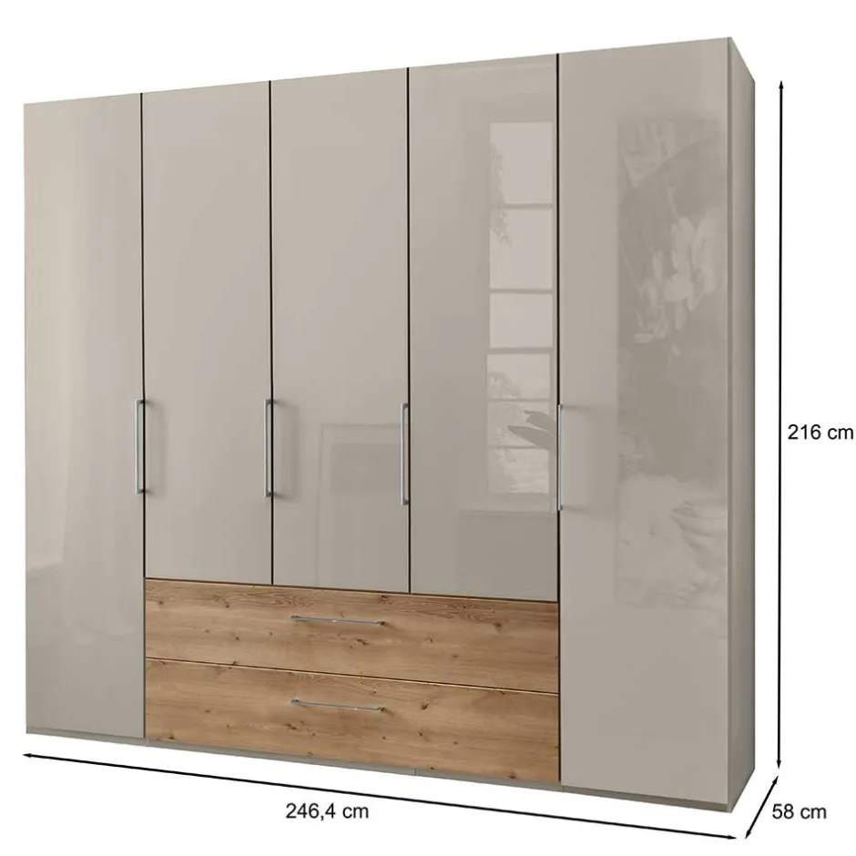 Pharao24 Kleiderschrank Glasfront Cruzca> Kleiderschränke|Schlafzimmerschränke