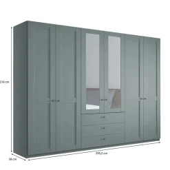 Pharao24 Kleiderschrank graugrün Landhaus Forjan><noscript><img width=