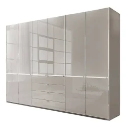 Drehtürenschränke*Pharao24 Kleiderschrank hellgrau Voscona
