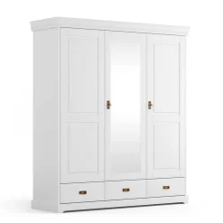 Drehtürenschränke|Massivholz Kleiderschränke*Pharao24 Kleiderschrank Holz Aluko