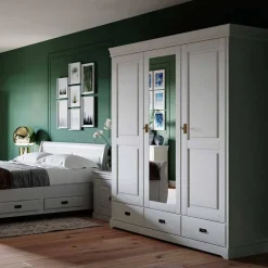 Drehtürenschränke|Massivholz Kleiderschränke*Pharao24 Kleiderschrank Holz Aluko