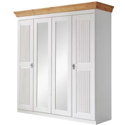 Pharao24 Kleiderschrank Holz Bazna> Drehtürenschränke|Massivholz Kleiderschränke