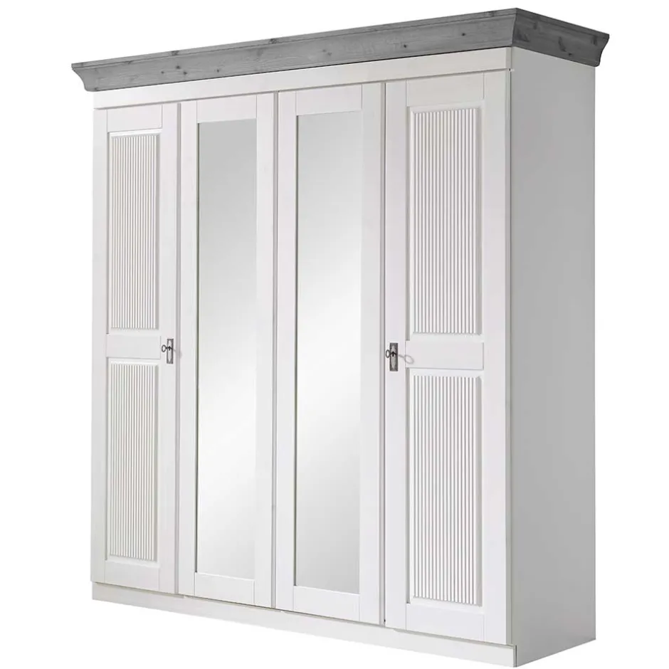 Drehtürenschränke|Massivholz Kleiderschränke*Pharao24 Kleiderschrank Holz Benfitas