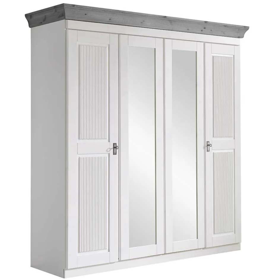 Drehtürenschränke|Massivholz Kleiderschränke*Pharao24 Kleiderschrank Holz Benfitas