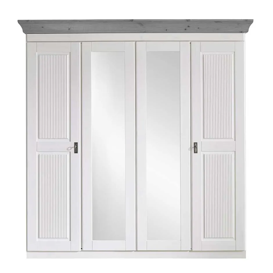 Drehtürenschränke|Massivholz Kleiderschränke*Pharao24 Kleiderschrank Holz Benfitas