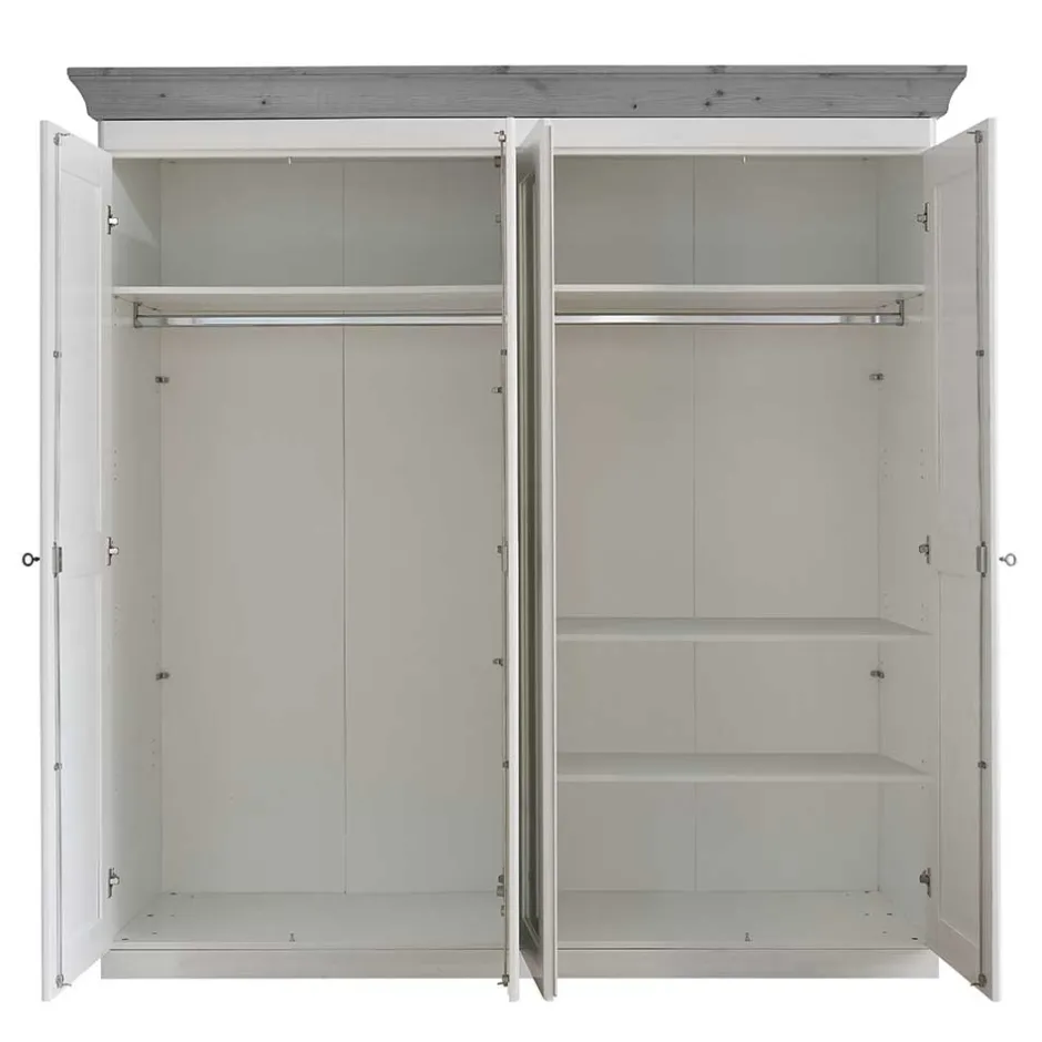 Drehtürenschränke|Massivholz Kleiderschränke*Pharao24 Kleiderschrank Holz Benfitas