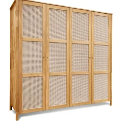 Massivholzmöbel|Drehtürenschränke*Pharao24 Kleiderschrank Holz Felictas