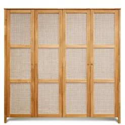 Massivholzmöbel|Drehtürenschränke*Pharao24 Kleiderschrank Holz Felictas