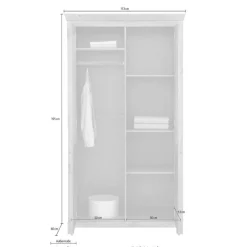 Pharao24 Kleiderschrank Massivholz Alejandro><noscript><img width=