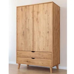 Massivholzmöbel|Wäscheschrank*Pharao24 Kleiderschrank Massivholz Arora