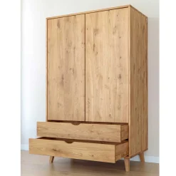 Massivholzmöbel|Wäscheschrank*Pharao24 Kleiderschrank Massivholz Arora