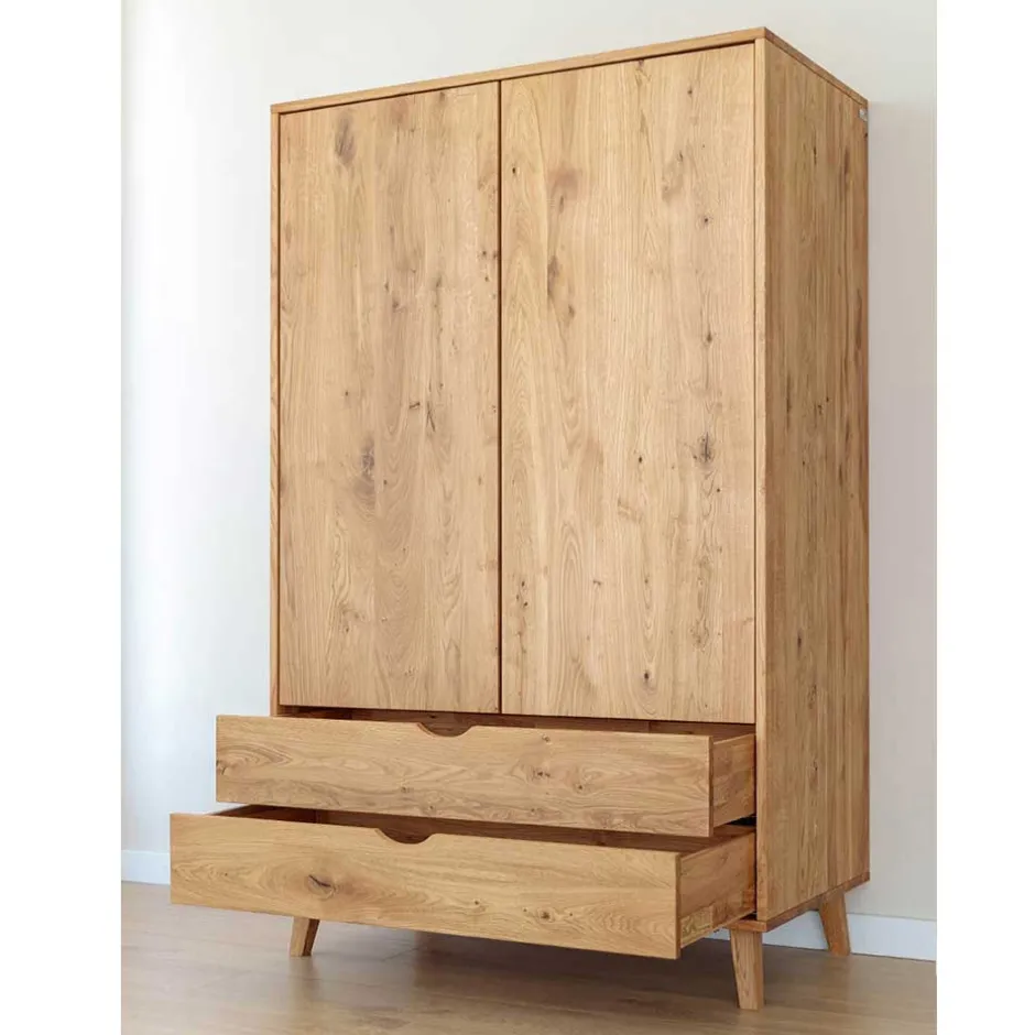 Massivholzmöbel|Wäscheschrank*Pharao24 Kleiderschrank Massivholz Arora