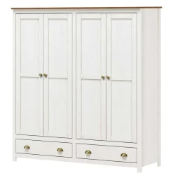 Pharao24 Kleiderschrank Massivholz Benita> Massivholzmöbel|Drehtürenschränke