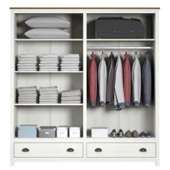 Pharao24 Kleiderschrank Massivholz Benita><noscript><img width=